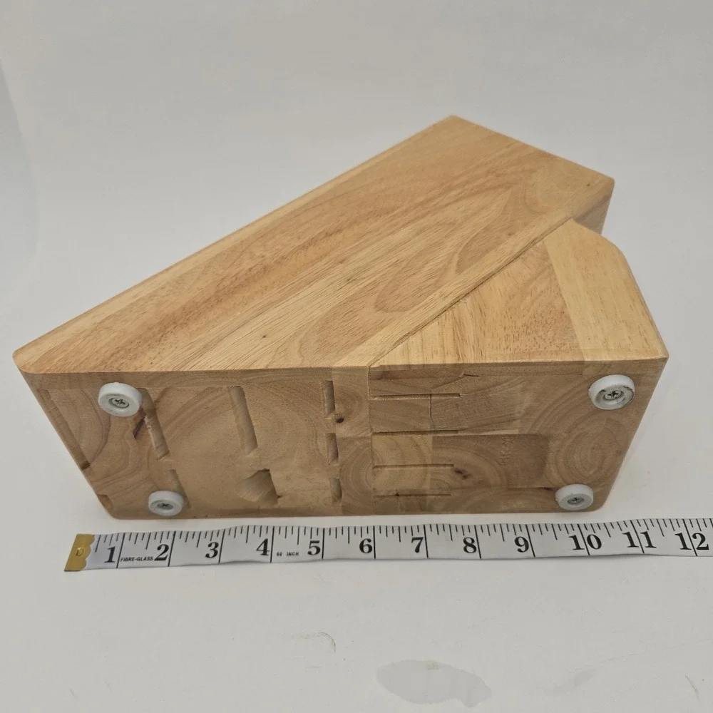 WÜSTHOF 17-Slot Wooden Knife Block Natural Wood Countertop Storage Holder German